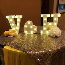 Load image into Gallery viewer, Luminous LED Letter Night Light Creative 26 English Alphabet Number Battery Lamp Romantic Wedding Party Decoration