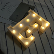 Load image into Gallery viewer, Luminous LED Letter Night Light Creative 26 English Alphabet Number Battery Lamp Romantic Wedding Party Decoration
