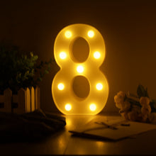 Load image into Gallery viewer, Luminous LED Letter Night Light Creative 26 English Alphabet Number Battery Lamp Romantic Wedding Party Decoration
